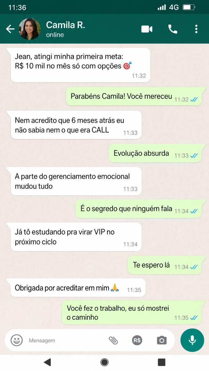Depoimento de aluno via WhatsApp 4